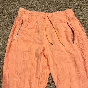 Linen CABO athleta. Size 8.  Orange. Linen